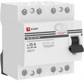  - Выключатель дифференциального тока (УЗО) 4п 25А 30мА тип AC ВД-100 (электромех.) PROxima EKF elcb-4-25-30-em-pro