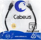  - Cabeus PC-UTP-RJ45-Cat.6-0.3m-BK
