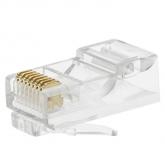  - ELETEC Коннектор RJ-45 8P-8C CAT5e, Profi Line, для одножильного и многожильного кабеля, пружинные контакты - напыление золотом поверх никелировки (RJ-45 8P-8C CAT5e+)