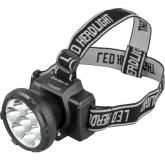  - Фонарь налобный аккумуляторный LED 5362 (220В 7LED 2 режима; черн.) Ultraflash 11256