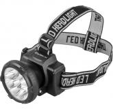  - Фонарь налобный аккумуляторный LED 5363 (220В 9LED 2 режима черн.) Ultraflash 11257