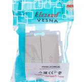  - Переключатель проходной 2-кл. СП Vesna механизм крем. LEZARD 742-0388-106