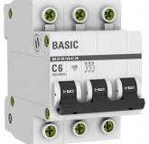  - Выключатель автоматический модульный 3п C 6А 4.5кА ВА 47-29 Basic EKF mcb4729-3-06C