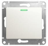  - Выключатель 1-кл. СП Glossa 10А IP20 (сх. 1а) 10AX с подсветкой механизм перламутр. SE GSL000613