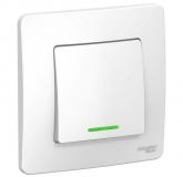  - Переключатель проходной 1-кл. СП Blanca 10А IP20 (сх. 6) 250В с подсветкой бел. SE BLNVS010611