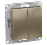  - Выключатель 2-кл. СП AtlasDesign 10А IP20 (сх. 5) 10AX механизм шампань SE ATN000551