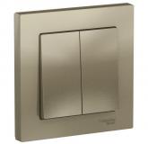 - Выключатель 2-кл. СП AtlasDesign 10А IP20 (сх. 5) 10AX в сборе шампань SE ATN000552