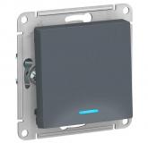  - Выключатель 1-кл. СП AtlasDesign 10А IP20 (сх. 1а) 10AX с подсветкой механизм грифель SE ATN000713