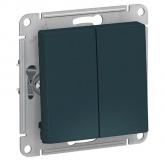  - Выключатель 2-кл. СП AtlasDesign 10А IP20 (сх. 5) 10AX механизм изумруд SE ATN000851