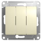  - Выключатель 3-кл. СП Glossa 10А IP20 (сх. 1+1+1) 10AX механизм беж. SE GSL000231