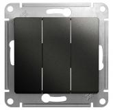  - Выключатель 3-кл. СП Glossa 10А IP20 (сх. 1+1+1) 10AX механизм антрацит SE GSL000731