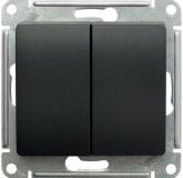  - Переключатель проходной 2-кл. СП Glossa 10А IP20 (сх. 6) 10AX механизм антрацит SE GSL000765