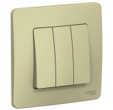  - Выключатель 3-кл. СП Blanca 10А IP20 (сх. 1+1+1) 250В беж. SE BLNVS100507